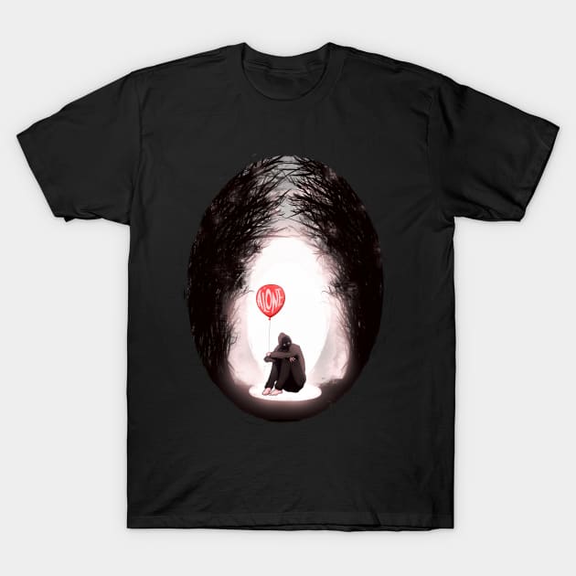 Alone T-Shirt by LVBart